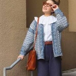 Norlender of Norway Blue Josephine Cardigan Sweater